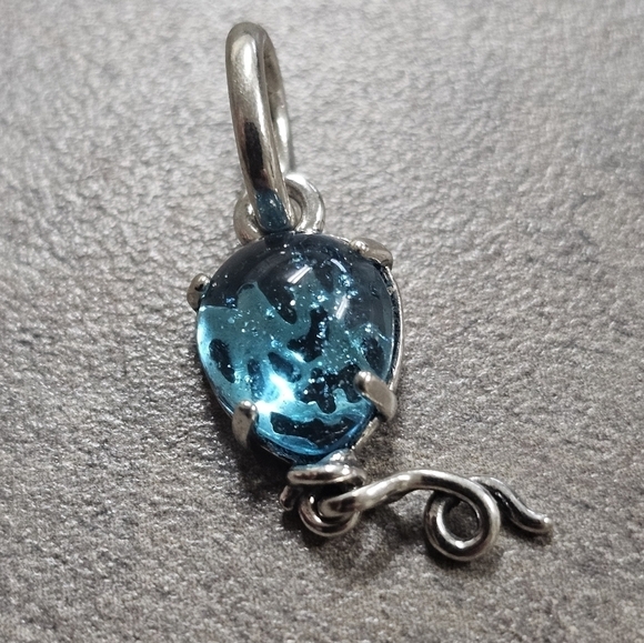 Authentic Pandora Blue Murano Glass Balloon Dangle Charm - Picture 5 of 5